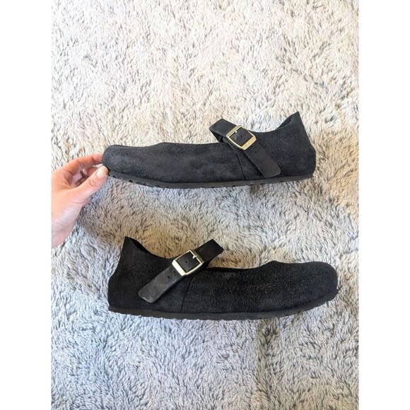 Birkenstock Black Mantova Suede Leather Shoes Mary Jane Size 39 US 8 - 8.5 - Picture 2 of 9